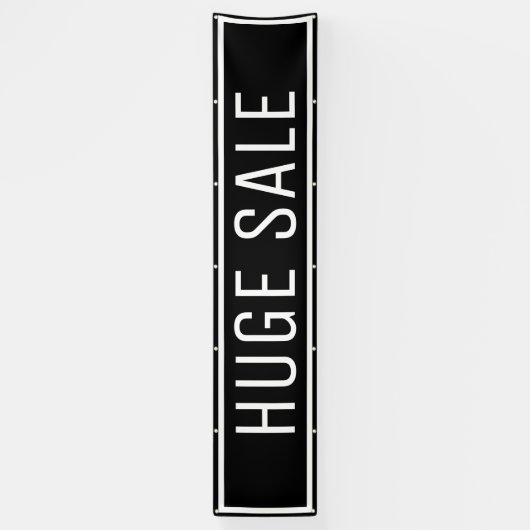 Black Huge Sale Sign Banner (Verticaal)