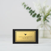 Black Humming Bird Faux Gold Foil Visitekaartje (Staand voorkant)