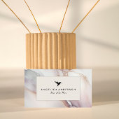 Black Humming Bird Marble Texture Visitekaartje