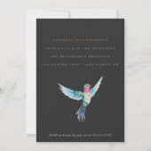 Black Hummingbird ANY Surprise Birthday Invitation Kaart (Achterkant)