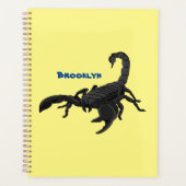Black hungry scorpion cartoon illustration  planner (Voorkant)
