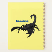 Black hungry scorpion cartoon illustration  planner (Achterkant)