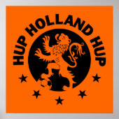 Black Hup Holland - bewerkbare achtergrondkleur Poster (Voorkant)