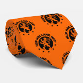 Black Hup Holland - bewerkbare achtergrondkleur Stropdas (Opgerold)