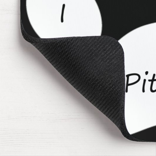 Black I Love My Pit Bull Muismat (Hoek)