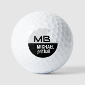 Black I White Logo Golf Ball Golfballen (Voorkant)