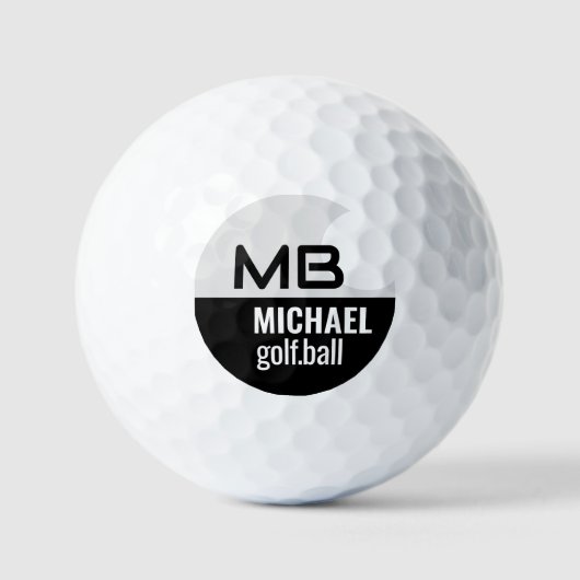 Black I White Logo Golf Ball Golfballen (Voorkant)