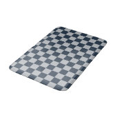 Black ice checkered board pattern badmat (Gekanteld)