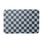 Black ice checkered board pattern badmat (Voorkant)