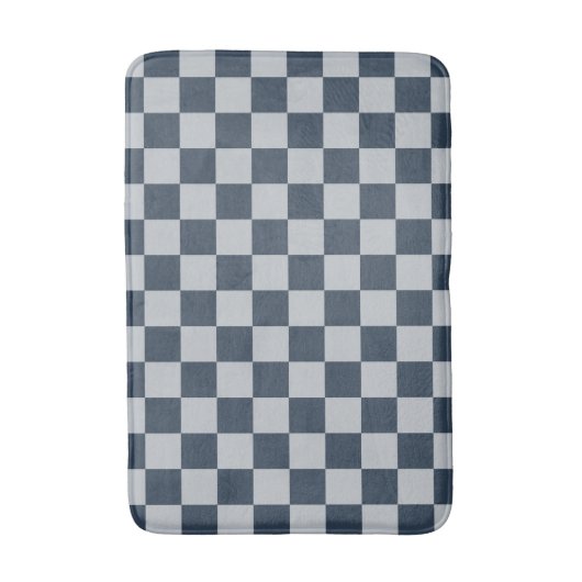 Black ice checkered board pattern badmat (Voorkant Verticaal)