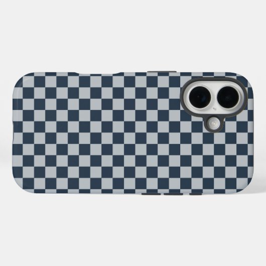 Black ice checkered board pattern Case-Mate iPhone case (Achterkant (horizontaal))