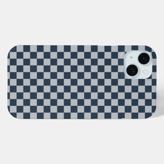 Black ice checkered board pattern Case-Mate iPhone case (Achterkant (horizontaal))