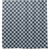 Black ice checkered board pattern douchegordijn (Voorkant)