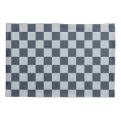 Black ice checkered board pattern kussensloop (Achterkant-Links)