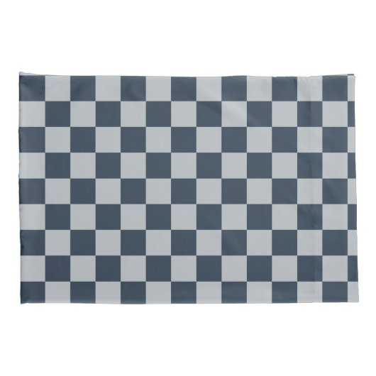 Black ice checkered board pattern kussensloop (Achterkant-Rechts)