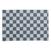 Black ice checkered board pattern kussensloop (Voorkant-Rechts)