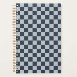 Black ice checkered board pattern planner