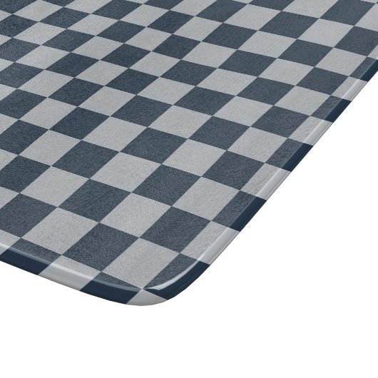 Black ice checkered board pattern snijplank (Hoek)