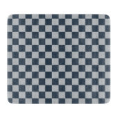 Black ice checkered board pattern snijplank (Voorkant)