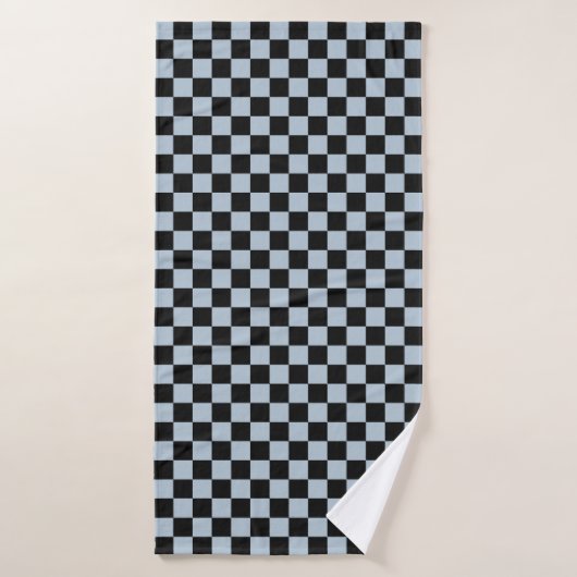 Black ice checkered pattern bad handdoek (Badhanddoek)