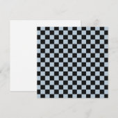 Black ice checkered pattern bedankkaart (Voorkant / Achterkant)
