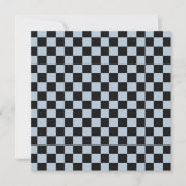 Black ice checkered pattern bedankkaart (Voorkant)