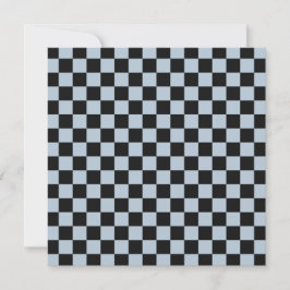 Black ice checkered pattern bedankkaart