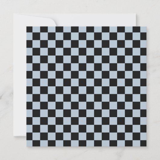 Black ice checkered pattern bedankkaart (Voorkant)