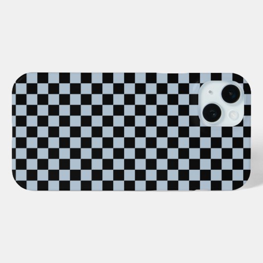 Black ice checkered pattern Case-Mate iPhone case (Achterkant (horizontaal))