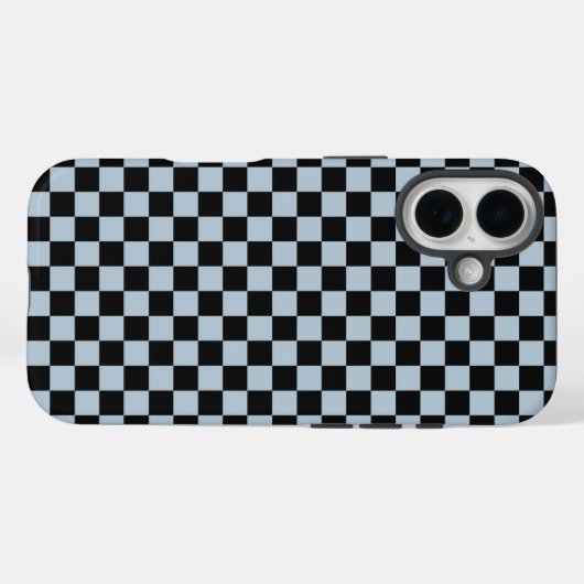 Black ice checkered pattern Case-Mate iPhone case (Achterkant (horizontaal))