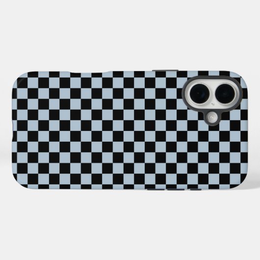 Black ice checkered pattern Case-Mate iPhone case (Achterkant (horizontaal))