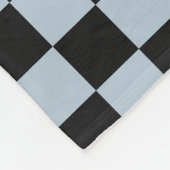 Black ice checkered pattern fleece deken (Hoek)