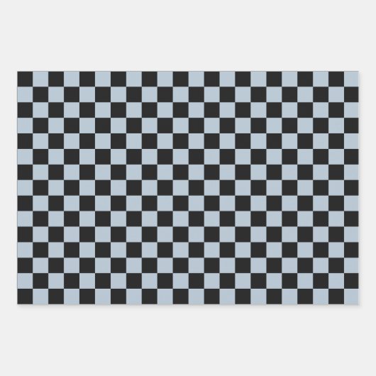 Black ice checkered pattern inpakpapier vel (Voorkant)