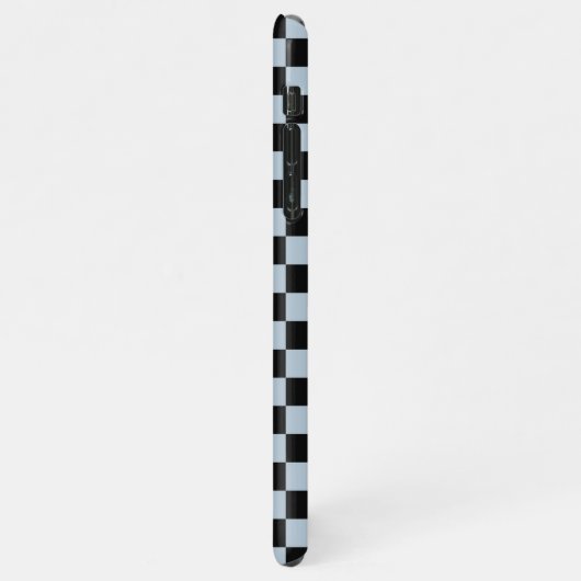 Black ice checkered pattern iPhone hoesje (Linkerkant)