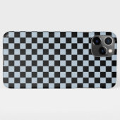 Black ice checkered pattern iPhone hoesje (Achterkant horizontaal)