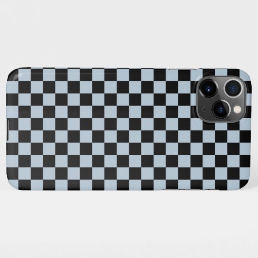 Black ice checkered pattern iPhone hoesje (Achterkant horizontaal)