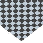 Black ice checkered pattern korte tafelloper (Hoek)