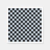 Black ice checkered pattern servet (Voorkant)