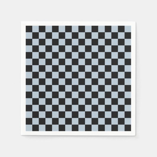Black ice checkered pattern servet (Voorkant)