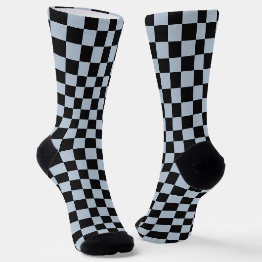 Black ice checkered pattern sokken (Gebogen)