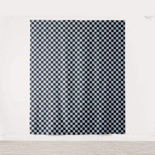 Black ice checkered pattern wandkleed (Voorkant)