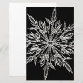Black Ice Crystal Briefpapier (Voorkant / Achterkant)