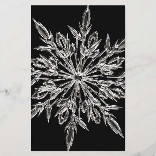 Black Ice Crystal Briefpapier (Voorkant)