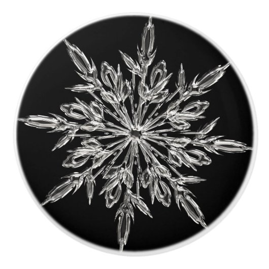 Black Ice Crystal Keramische Knop (Voorkant)