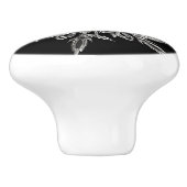 Black Ice Crystal Keramische Knop (Zijkant)