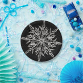 Black Ice Crystal Papieren Bordje (Feest)