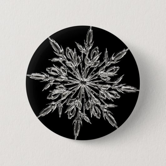 Black Ice Crystal Ronde Button 5,7 Cm (Voorkant)