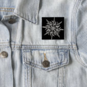 Black Ice Crystal Vierkante Button 5,1 Cm (In situ)
