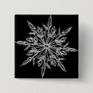 Black Ice Crystal Vierkante Button 5,1 Cm