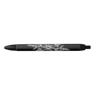 Black Ice Crystal Zwarte Inkt Pen